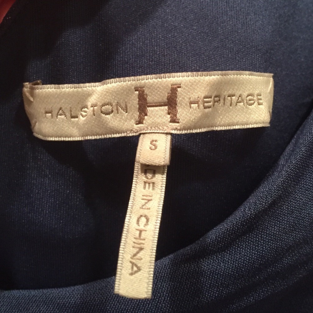 Halston Heritage one shoulder cocktail dress in Ocean blue - Picture 4 of 5
